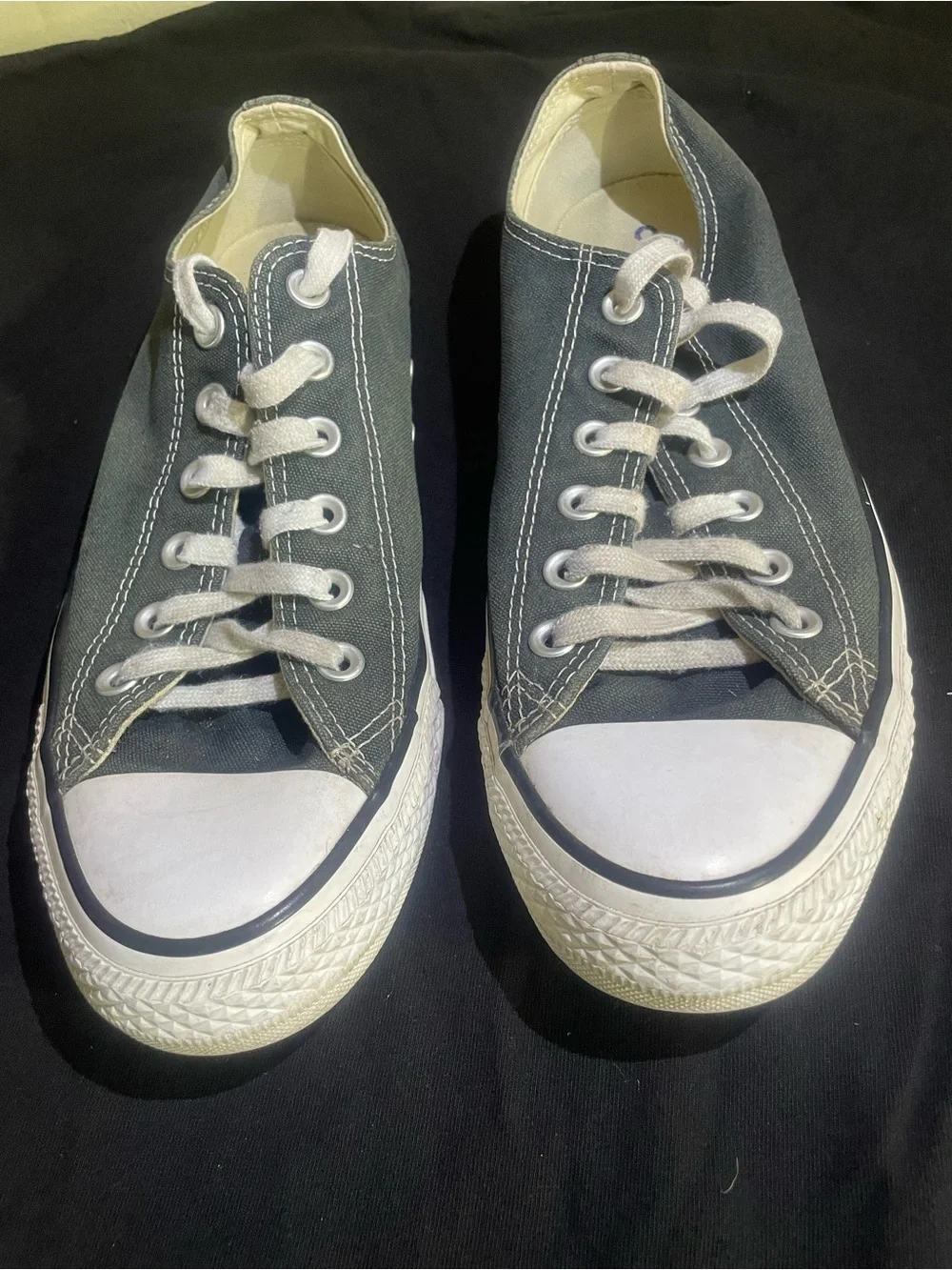 Converse Low-Top Kids Sneakers in Dark Gray with White Accents